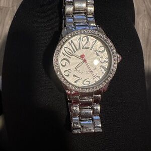 Elegant Silver Women's Watch betsey Johnson
